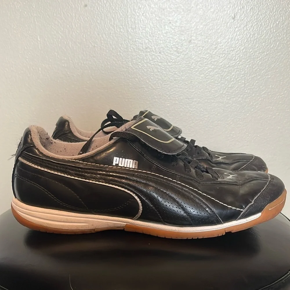Puma Clyde Core Retro Casual MEN Size 7.5 Black with Flip Tongue